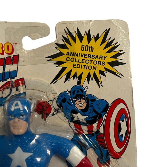 Captain America Marvel Twistables Superhero Action Figure 50th Ann 1989 NEW RARE - Picture 3 of 9
